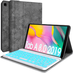 Funda con teclado Galaxy Tab a 8.0 2019 retroiluminada, SM-T