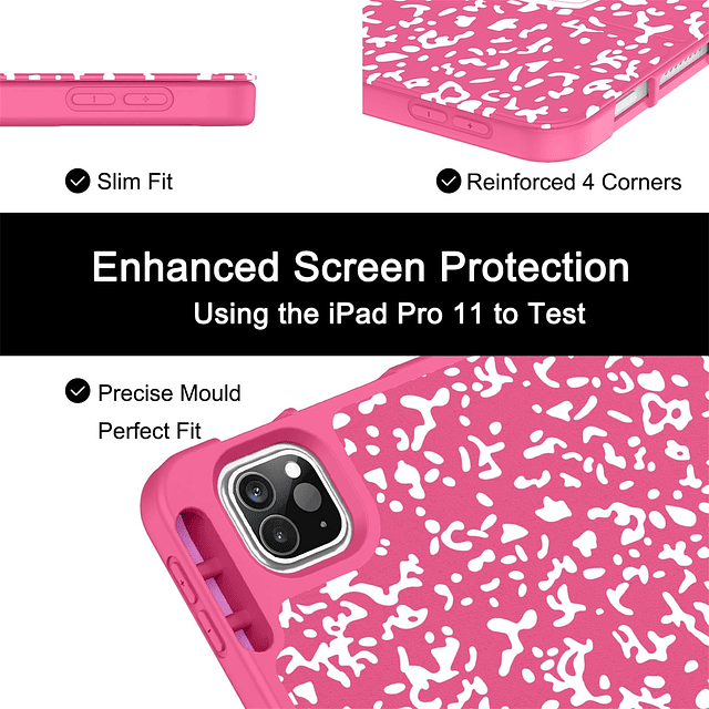 Funda para iPad Pro 11 M2 2022/2021/2020 con portalápices -