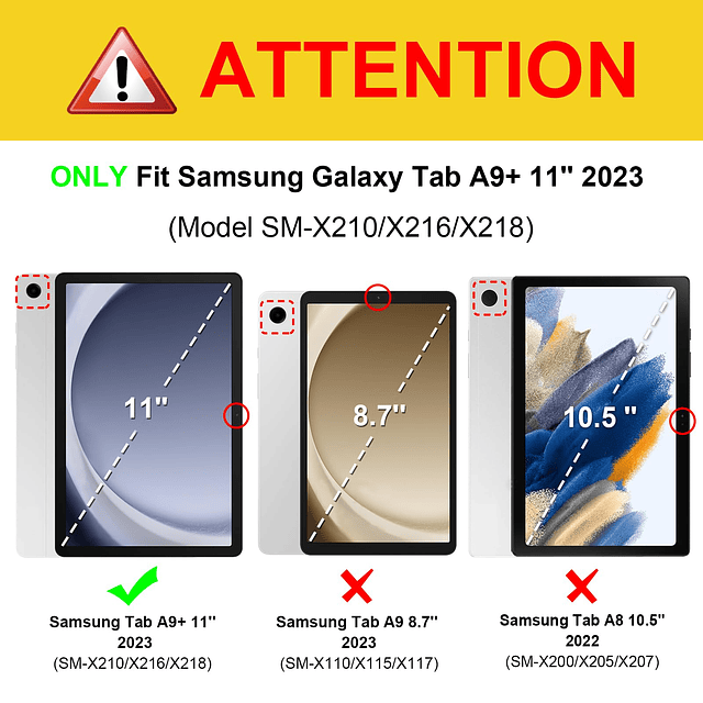 Funda de Silicona para Samsung Galaxy Tab a9 Plus/a9+ 5G 11