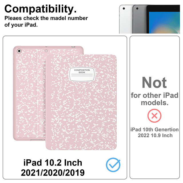 Funda para iPad 9/8/7 generación de 10,2 pulgadas modelo 202