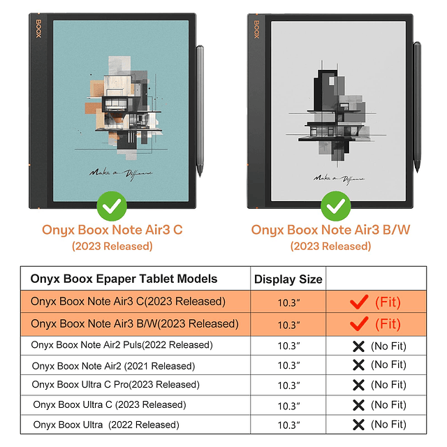 Funda para tableta BOOX Note air 3 C/Note air3 B/W E Ink de