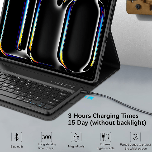 FOGaRI Funda con Teclado para iPad Pro de 13 Pulgadas M4 202