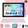 Tableta android 13 con teclado, tabletas 2 en 1 de 10 pulgad