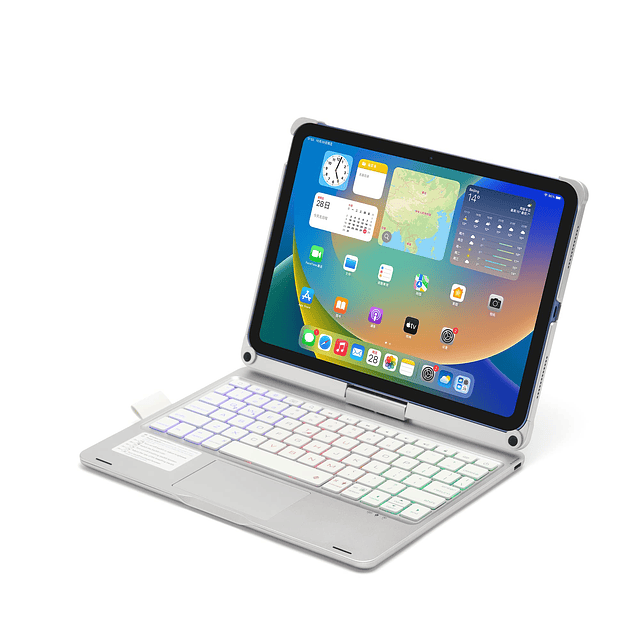 Funda con teclado giratorio 360 para iPad de 10 generación 2