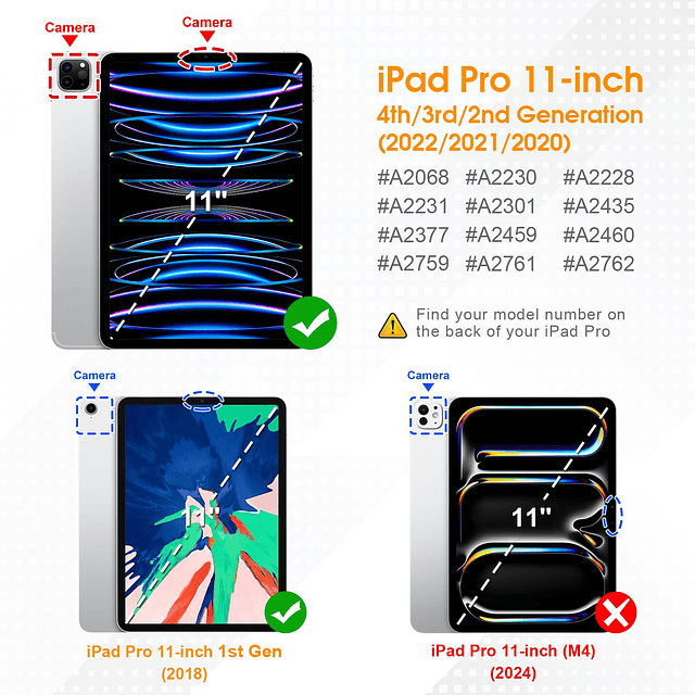 Funda híbrida delgada para iPad Pro de 11 pulgadas 4/3 gener