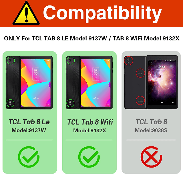 Funda para niños para tableta TCL Tab 8 LE 2023, funda liger