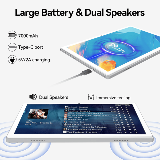 Tableta android de 10 pulgadas, tableta android 13 más nueva