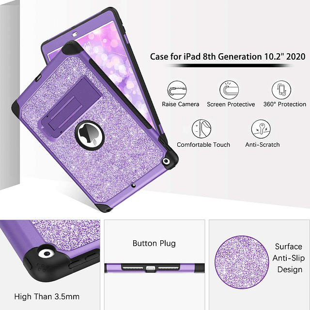 Funda para iPad de 9 generación con función atril, funda par