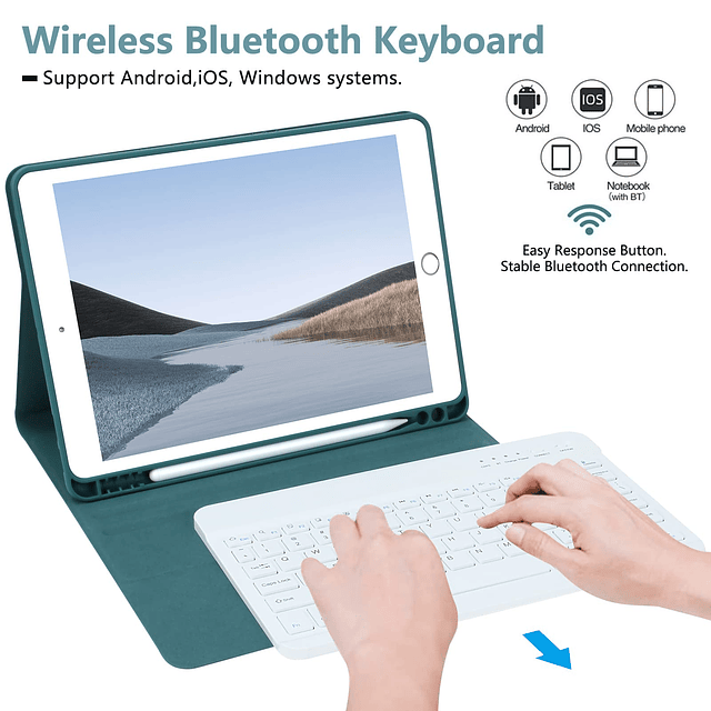 Funda con teclado para iPad de 9 generación 2021/8 generació
