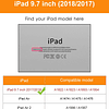 Funda para iPad 9.7 2018 iPad 6 generación/2017 iPad 5 gener