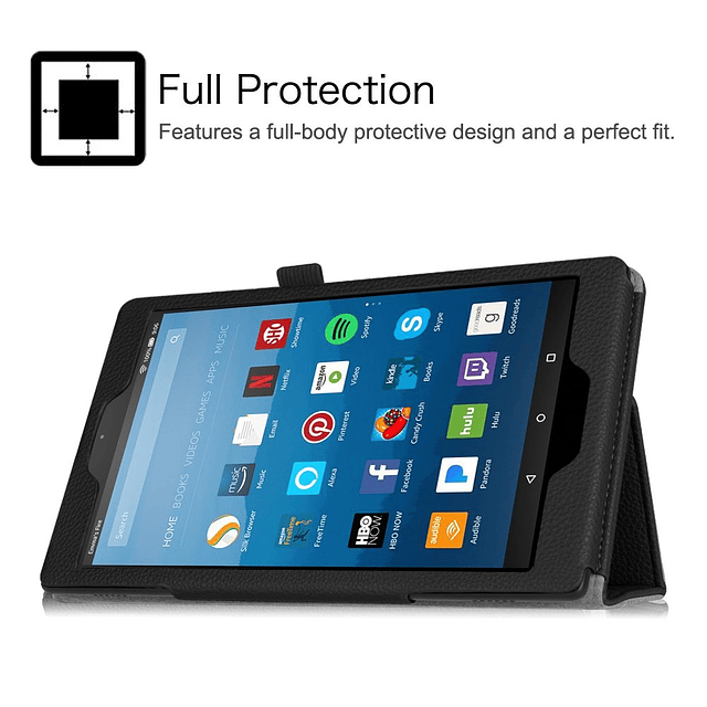 Funda tipo libro para tableta amazon Fire HD 8 7/8 generació