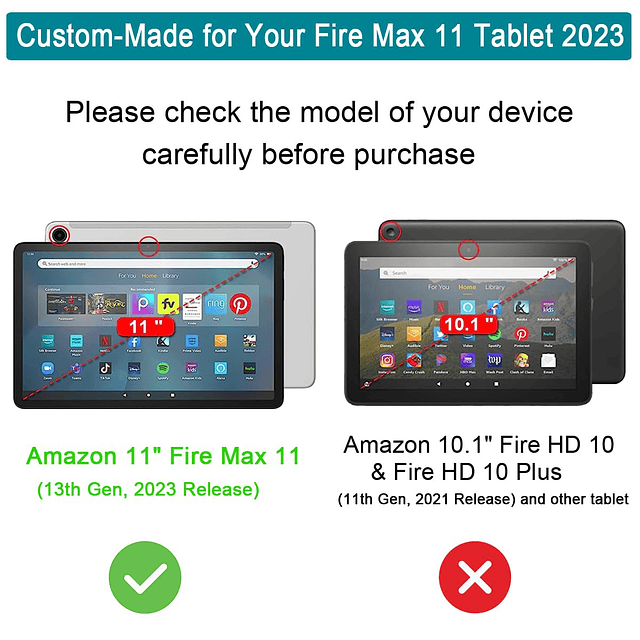 Funda para tableta amazon Fire Max 11 para niños 13 generaci