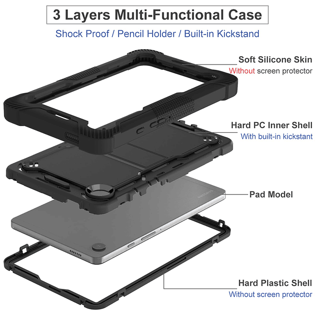 Funda para Galaxy Tab a9 Case Kids, Tab a9 8.7, resistente d