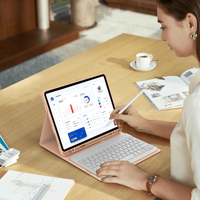 Funda con Teclado para iPad air M2 2024, 4, 5 Generación, iP