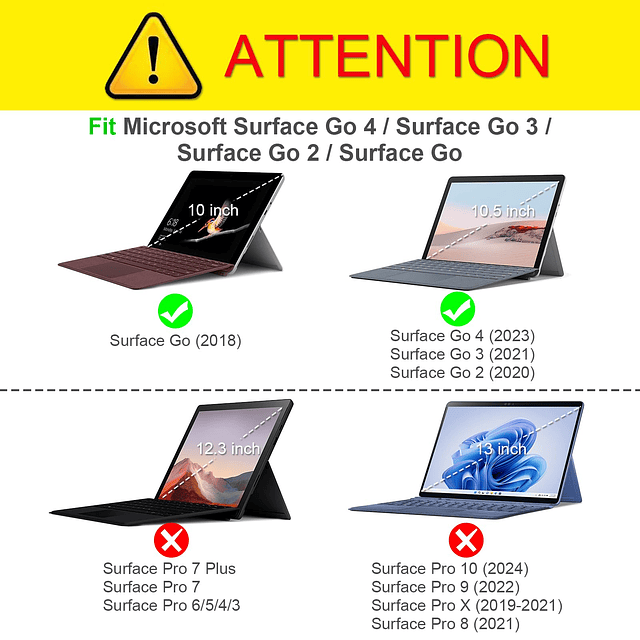 Funda para tableta Microsoft Surface Go 4 2023 / Go 3 2021 /