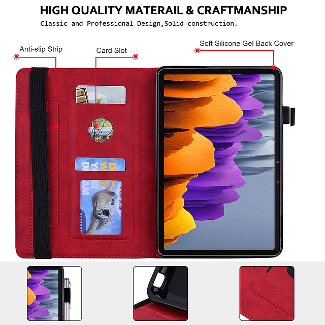 Funda tipo libro para Samsung Galaxy Tab S10+/S9+/S8+/S7+/S7