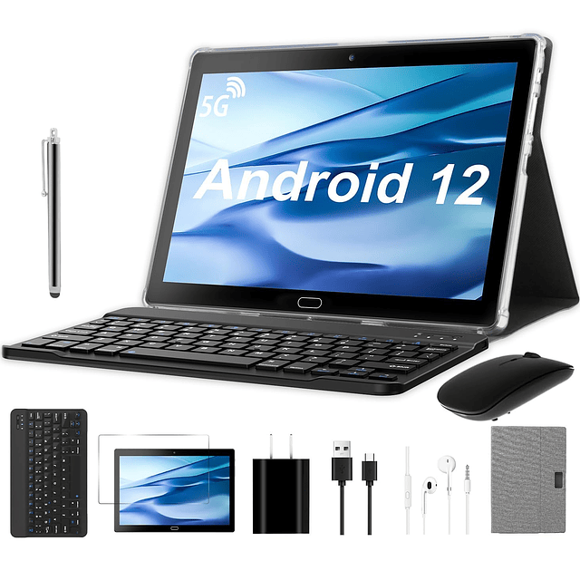 MOOKIa Tableta android de 10 Pulgadas, Tableta 2 en 1 androi