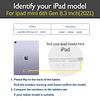 Funda para iPad Mini 6 Generación, Funda de Cuero Genuino de