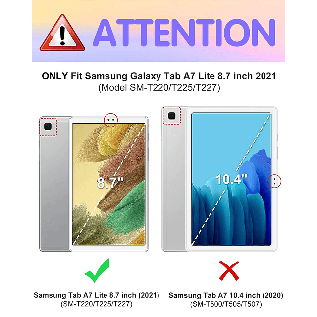 - Funda para Galaxy Tab a7 Lite 2021 de 8,7 pulgadas, diseño