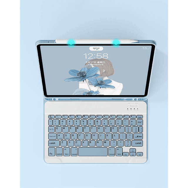 anMengXinLing Funda con teclado para iPad 9/8/7 generación c