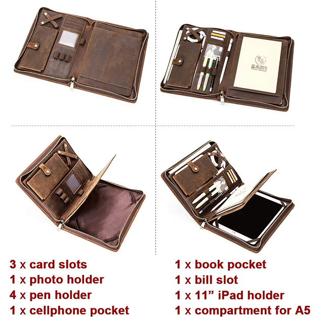 Funda de cuero para ipad Pro 11" Folio inteligente multifunc