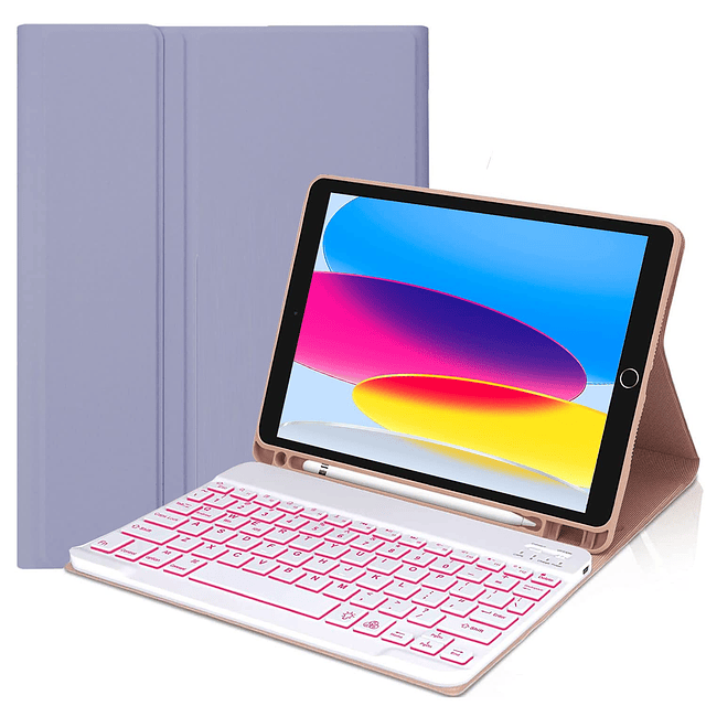 Funda con teclado para iPad de 10 generación 2022/2023 de 10