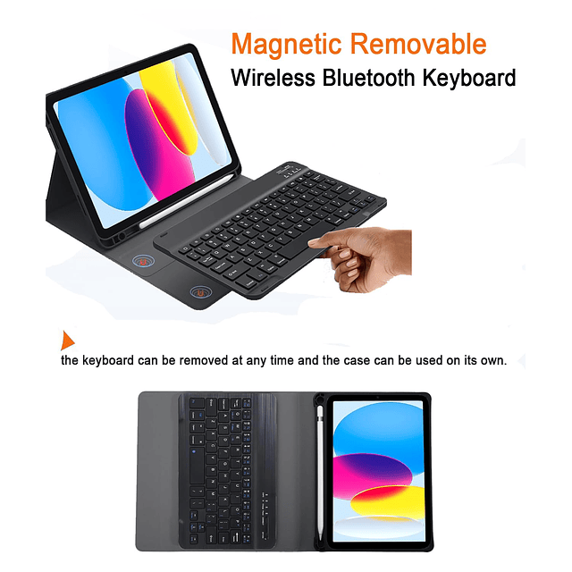 Funda con Teclado Bluetooth Inalámbrico para iPad 10 Generac