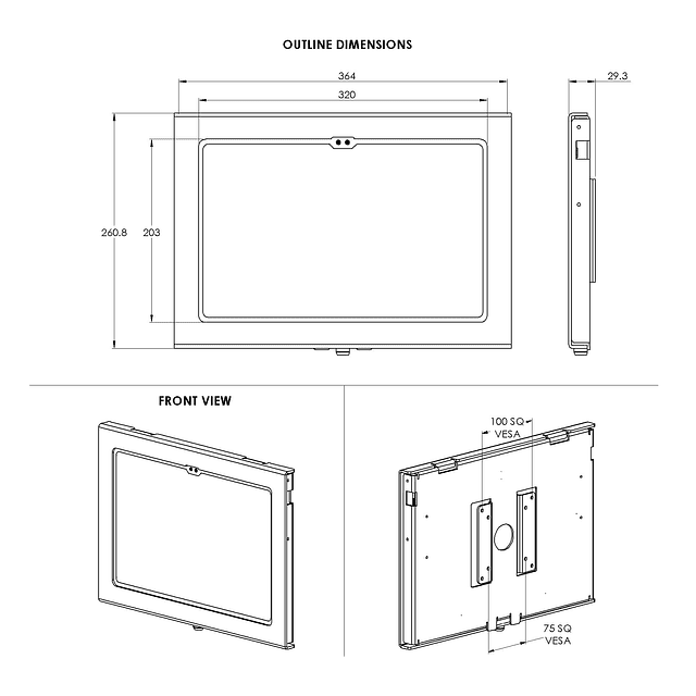 TaBcare Funda de metal antirrobo con bloqueo para tableta Sa