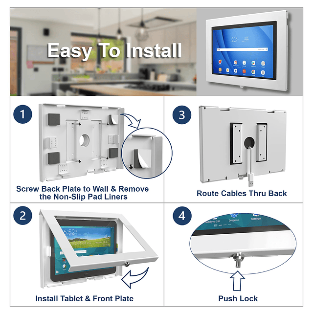 TaBcare Funda de metal antirrobo con bloqueo para tableta Sa