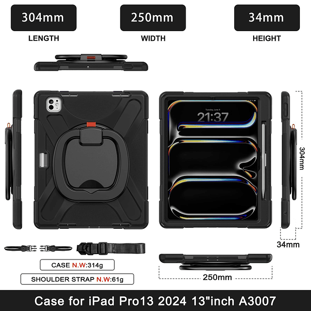 para iPad Pro de 13 pulgadas 2024 M4 Chip Modelo a2925 Funda