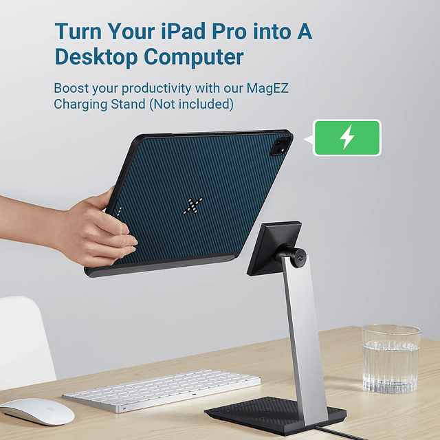PITaKa Funda para iPad Pro de 11 pulgadas, funda magnética d