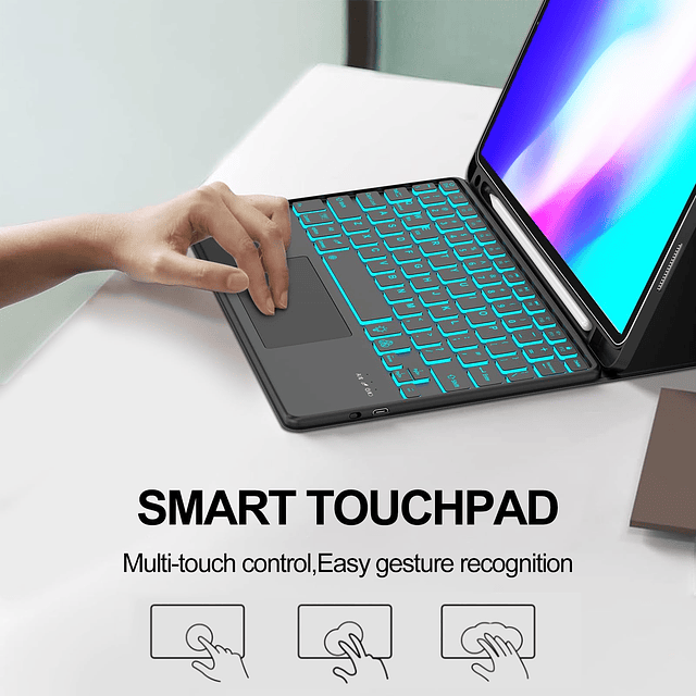 Funda con teclado para iPad air de 11 pulgadas M2 2024 y iPa