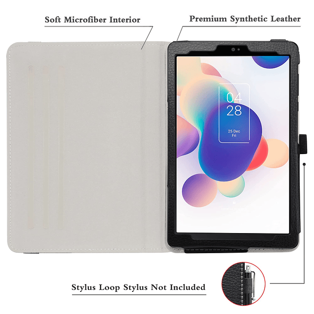 - Funda para TCL Tab 8 SE 6048E, soporte giratorio de 360 ​​