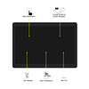 2 piezas de vidrio templado para protector de pantalla de ta