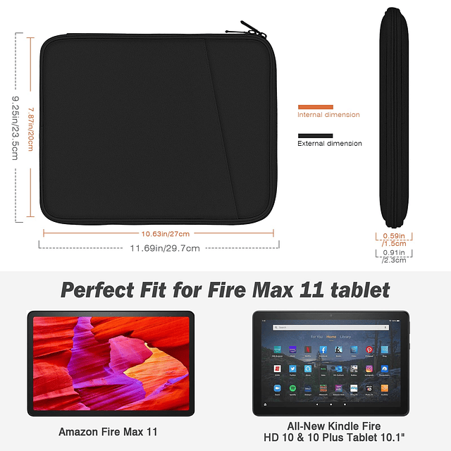 Funda para tableta de 9 a 11 pulgadas, compatible con tablet