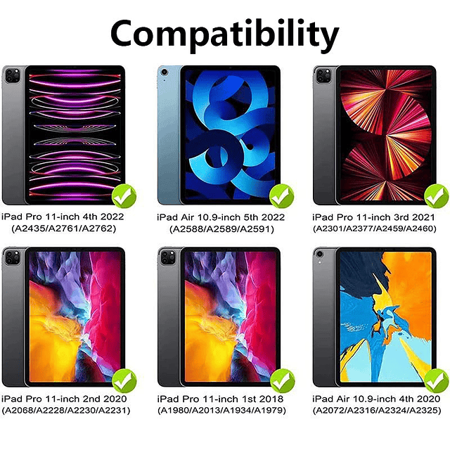 Funda con teclado para iPad Pro de 11 pulgadas, funda con te