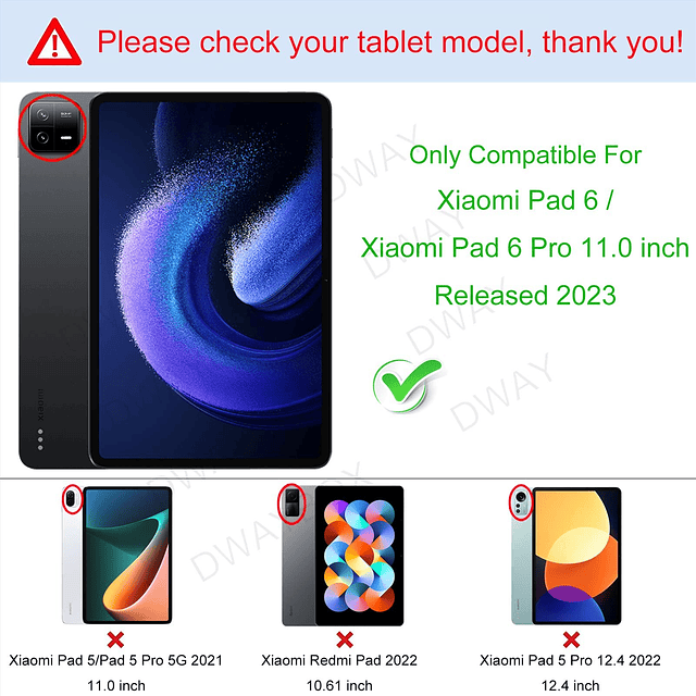 Funda para Xiaomi Pad 6 / Pad 6 Pro 11.0 Pulgadas, PC + Sili