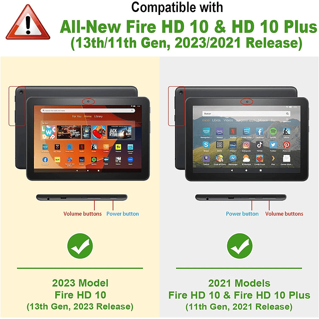 Funda para tableta amazon Fire HD 10 y 10 Plus 13/11 generac