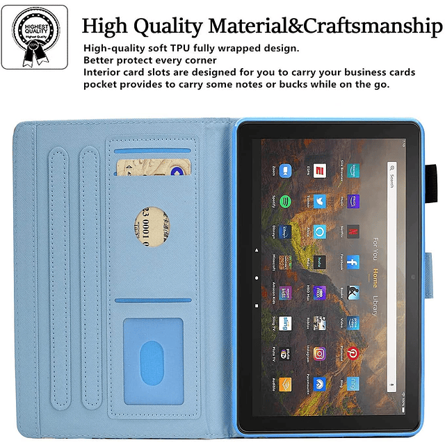 Funda para tableta amazon Kindle Fire HD 8 y Fire HD 8 Plus