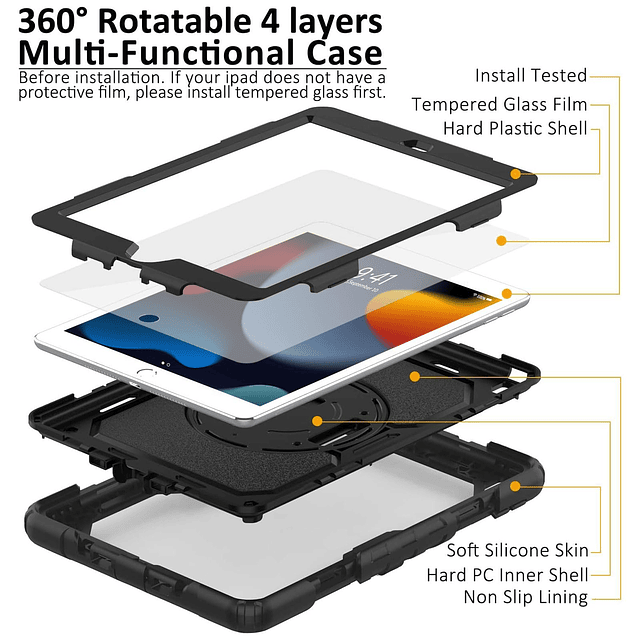 Funda para iPad 9/8/7 generación, iPad 10.2 2021/2020/2019,