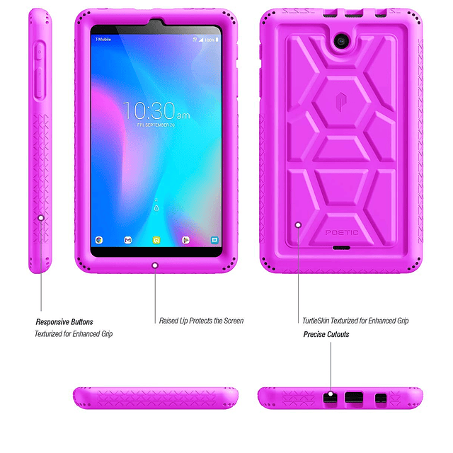 TurtleSkin Series diseñada para alcatel Joy Tab Tablet Case,