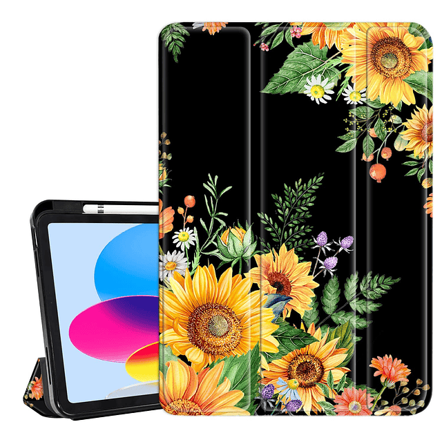 para iPad de 10 generación, funda de girasol para iPad 10.9