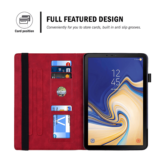 Funda para Galaxy Tab S4 10.5 2018, RaSUNE Funda de piel sin