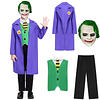 Disfraz de Joker para niños, 4 Piezas, Disfraz de Caballero