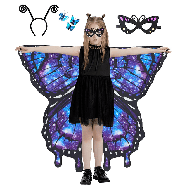 Disfraces de Mariposa de Halloween para niñas, Alas de Marip