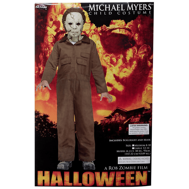 Disfraz de Michael Myers con licencia de , mediano 8-10, mul