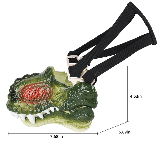 Máscara de Dinosaurio con Cambiador de Sonido y Máscara de D