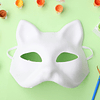 5 Piezas Máscaras de Gato en Blanco Máscaras de Gato Blanco