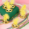 12 piezas mini máscara de Mardi Gras, pequeñas máscaras de m