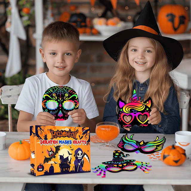 50 piezas de manualidades de Halloween para niños, kits de m